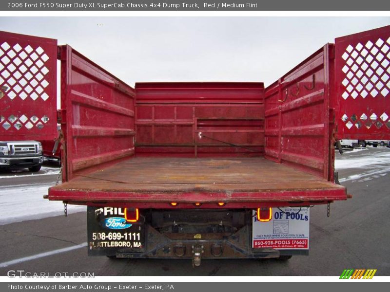Red / Medium Flint 2006 Ford F550 Super Duty XL SuperCab Chassis 4x4 Dump Truck