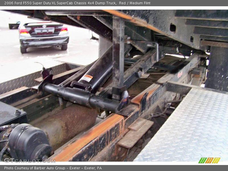 Red / Medium Flint 2006 Ford F550 Super Duty XL SuperCab Chassis 4x4 Dump Truck