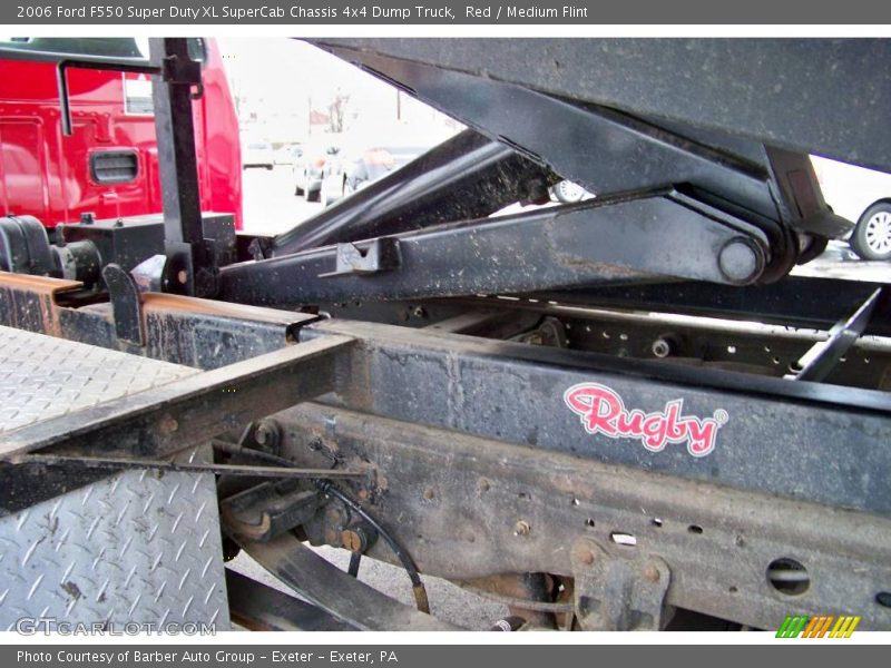 Red / Medium Flint 2006 Ford F550 Super Duty XL SuperCab Chassis 4x4 Dump Truck