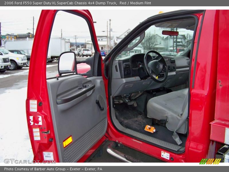 Red / Medium Flint 2006 Ford F550 Super Duty XL SuperCab Chassis 4x4 Dump Truck