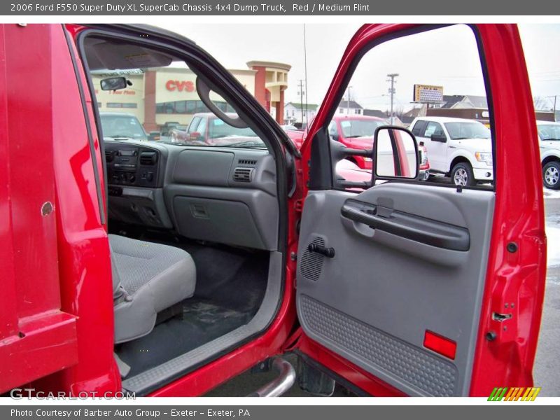 Red / Medium Flint 2006 Ford F550 Super Duty XL SuperCab Chassis 4x4 Dump Truck