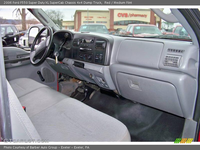 Red / Medium Flint 2006 Ford F550 Super Duty XL SuperCab Chassis 4x4 Dump Truck