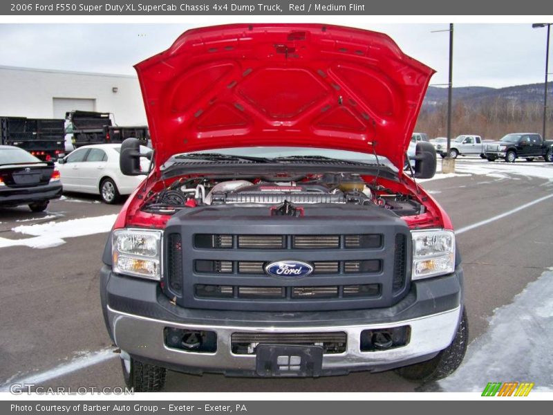 Red / Medium Flint 2006 Ford F550 Super Duty XL SuperCab Chassis 4x4 Dump Truck