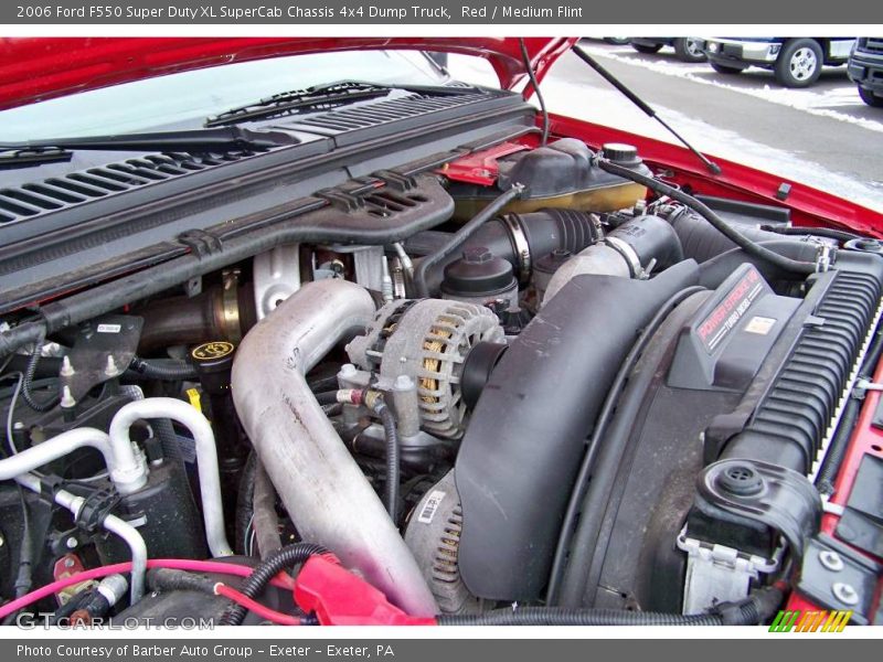 Red / Medium Flint 2006 Ford F550 Super Duty XL SuperCab Chassis 4x4 Dump Truck