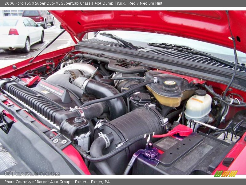 Red / Medium Flint 2006 Ford F550 Super Duty XL SuperCab Chassis 4x4 Dump Truck