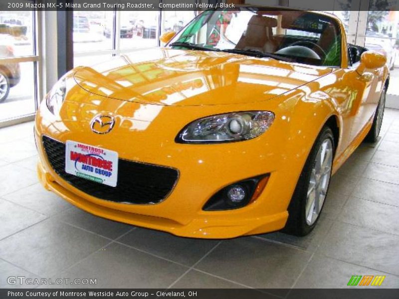 Competition Yellow / Black 2009 Mazda MX-5 Miata Grand Touring Roadster