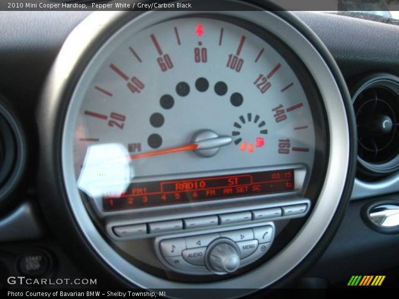 Pepper White / Grey/Carbon Black 2010 Mini Cooper Hardtop