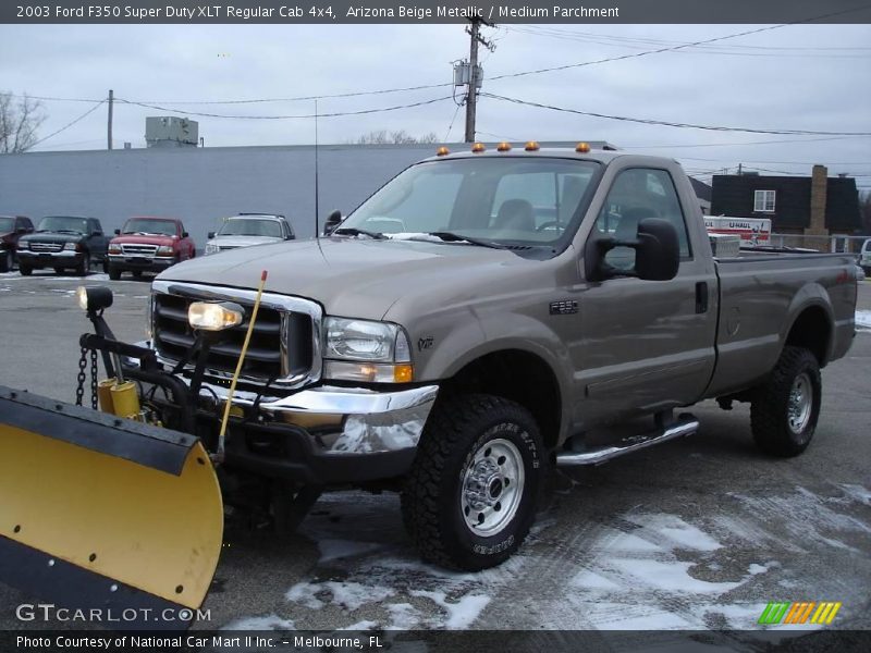 Arizona Beige Metallic / Medium Parchment 2003 Ford F350 Super Duty XLT Regular Cab 4x4