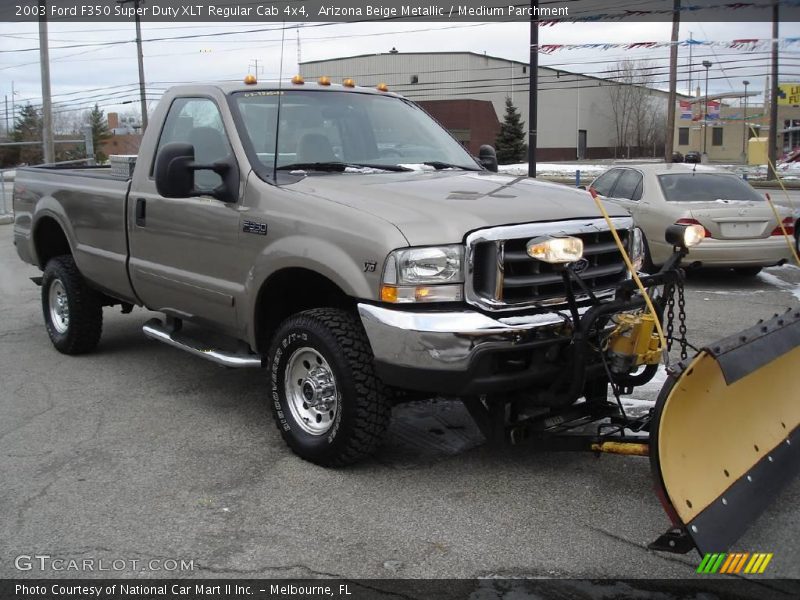 Arizona Beige Metallic / Medium Parchment 2003 Ford F350 Super Duty XLT Regular Cab 4x4