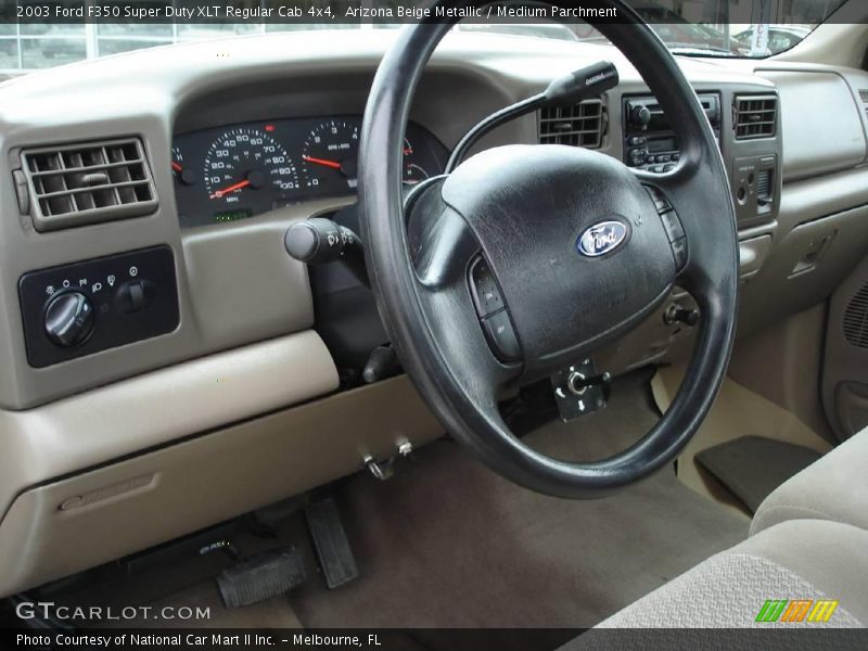 Arizona Beige Metallic / Medium Parchment 2003 Ford F350 Super Duty XLT Regular Cab 4x4