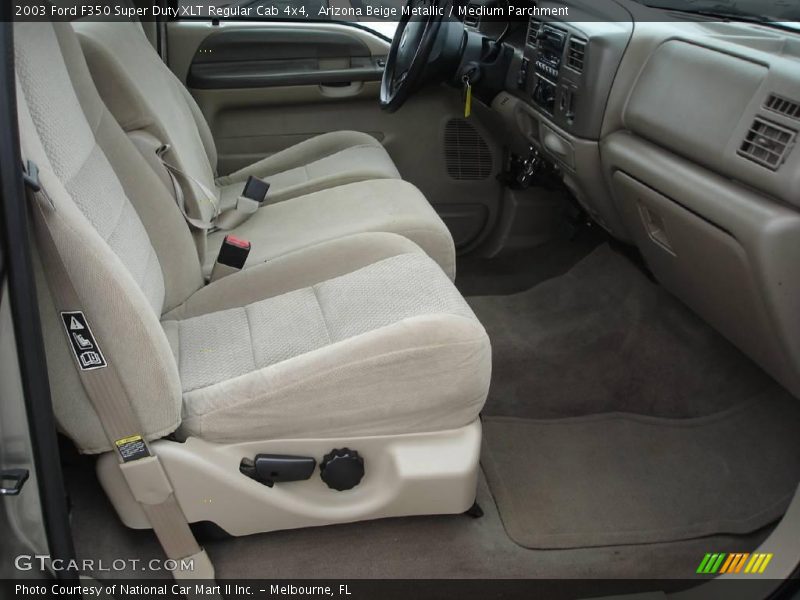 Arizona Beige Metallic / Medium Parchment 2003 Ford F350 Super Duty XLT Regular Cab 4x4