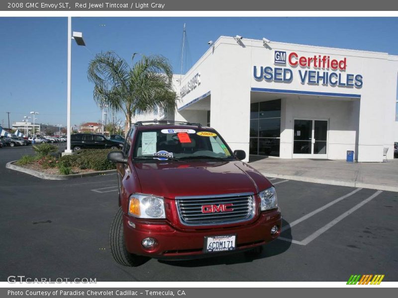 Red Jewel Tintcoat / Light Gray 2008 GMC Envoy SLT