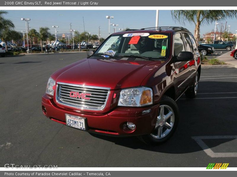Red Jewel Tintcoat / Light Gray 2008 GMC Envoy SLT