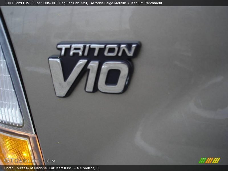 Arizona Beige Metallic / Medium Parchment 2003 Ford F350 Super Duty XLT Regular Cab 4x4