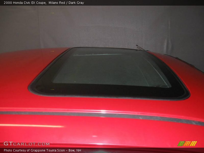 Milano Red / Dark Gray 2000 Honda Civic EX Coupe