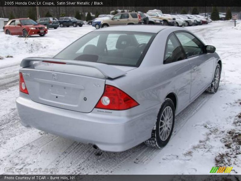 Satin Silver Metallic / Black 2005 Honda Civic LX Coupe