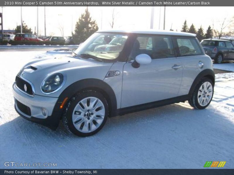White Silver Metallic / Camden Tech White Leather/Carbon Black 2010 Mini Cooper S Camden 50th Anniversary Hardtop