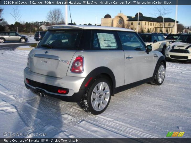 White Silver Metallic / Camden Tech White Leather/Carbon Black 2010 Mini Cooper S Camden 50th Anniversary Hardtop