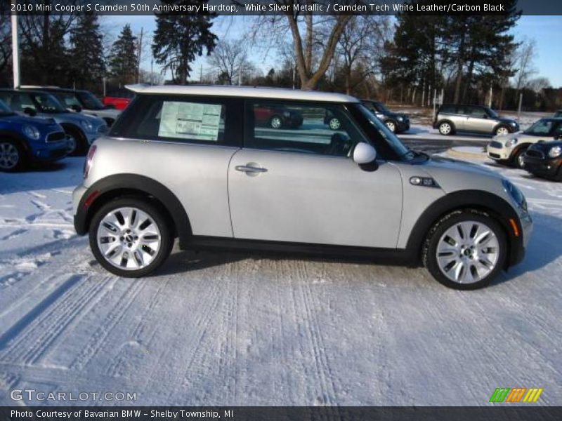 White Silver Metallic / Camden Tech White Leather/Carbon Black 2010 Mini Cooper S Camden 50th Anniversary Hardtop