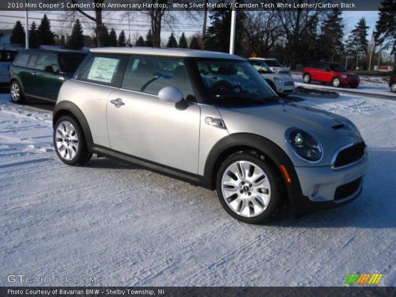 White Silver Metallic / Camden Tech White Leather/Carbon Black 2010 Mini Cooper S Camden 50th Anniversary Hardtop