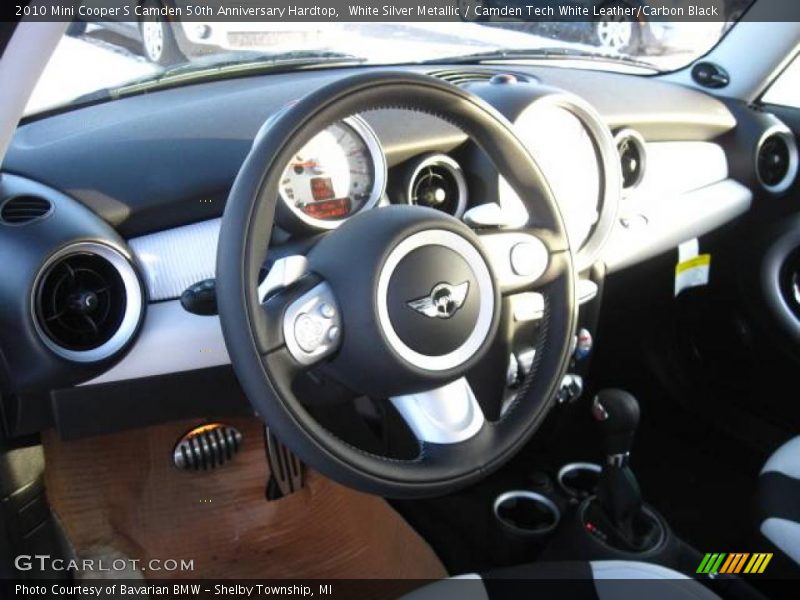 White Silver Metallic / Camden Tech White Leather/Carbon Black 2010 Mini Cooper S Camden 50th Anniversary Hardtop