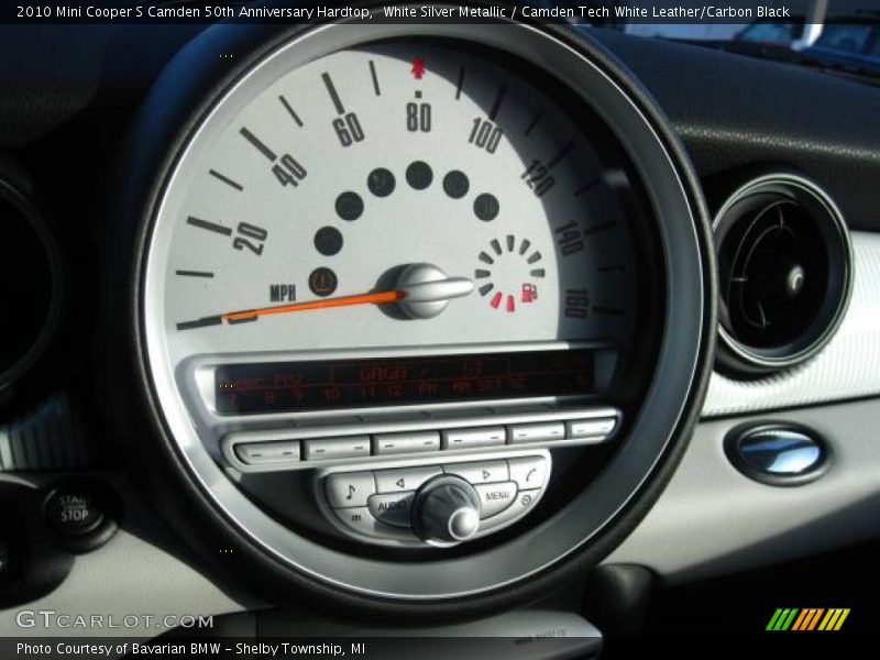 White Silver Metallic / Camden Tech White Leather/Carbon Black 2010 Mini Cooper S Camden 50th Anniversary Hardtop