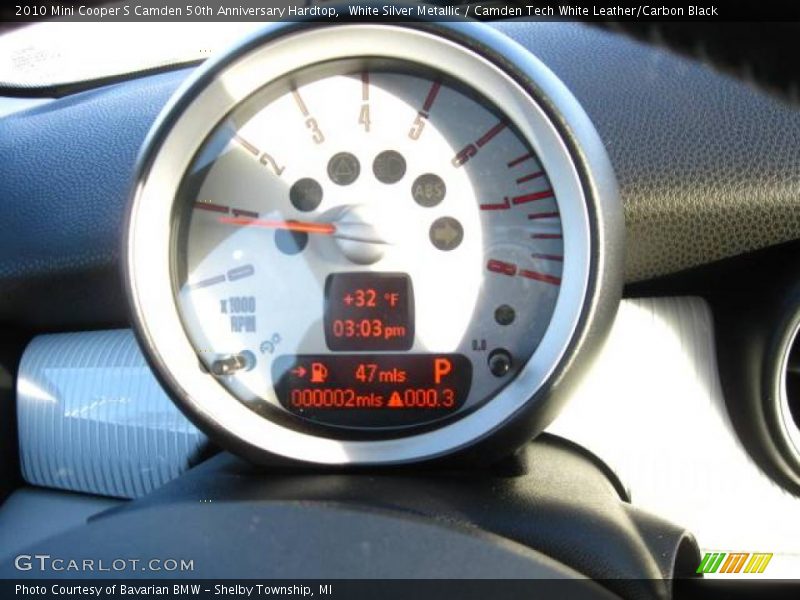 White Silver Metallic / Camden Tech White Leather/Carbon Black 2010 Mini Cooper S Camden 50th Anniversary Hardtop