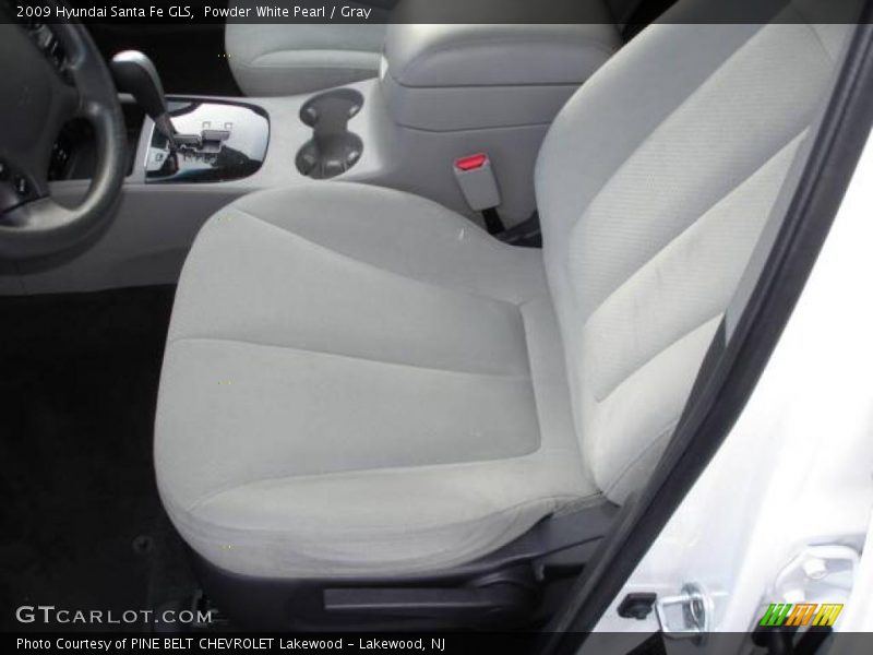 Powder White Pearl / Gray 2009 Hyundai Santa Fe GLS