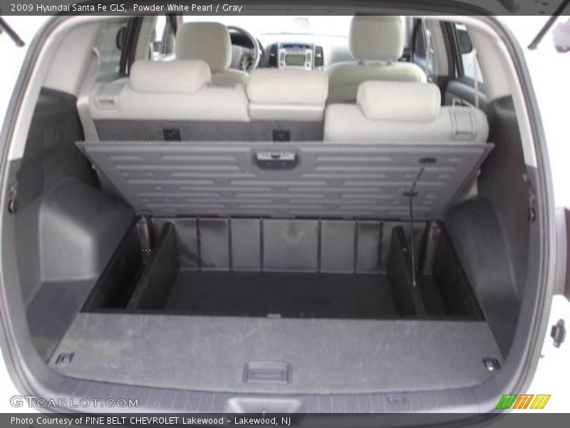 Powder White Pearl / Gray 2009 Hyundai Santa Fe GLS