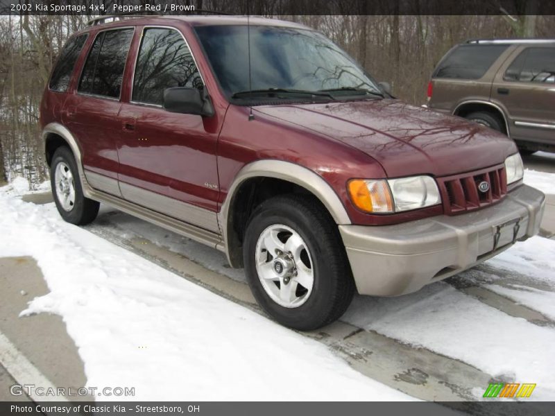 Pepper Red / Brown 2002 Kia Sportage 4x4