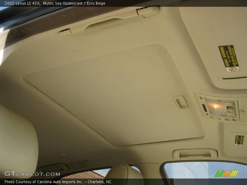 Mystic Sea Opalescent / Ecru Beige 2002 Lexus LS 430
