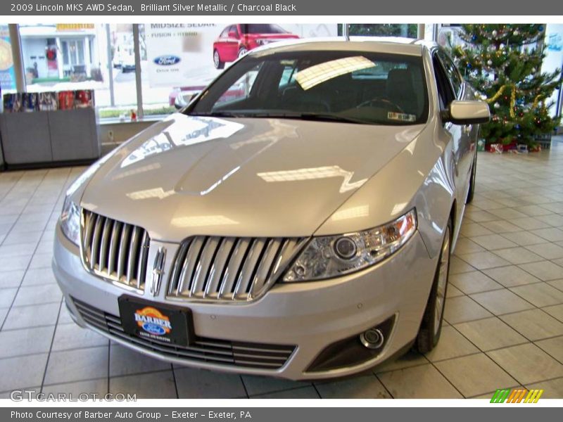 Brilliant Silver Metallic / Charcoal Black 2009 Lincoln MKS AWD Sedan