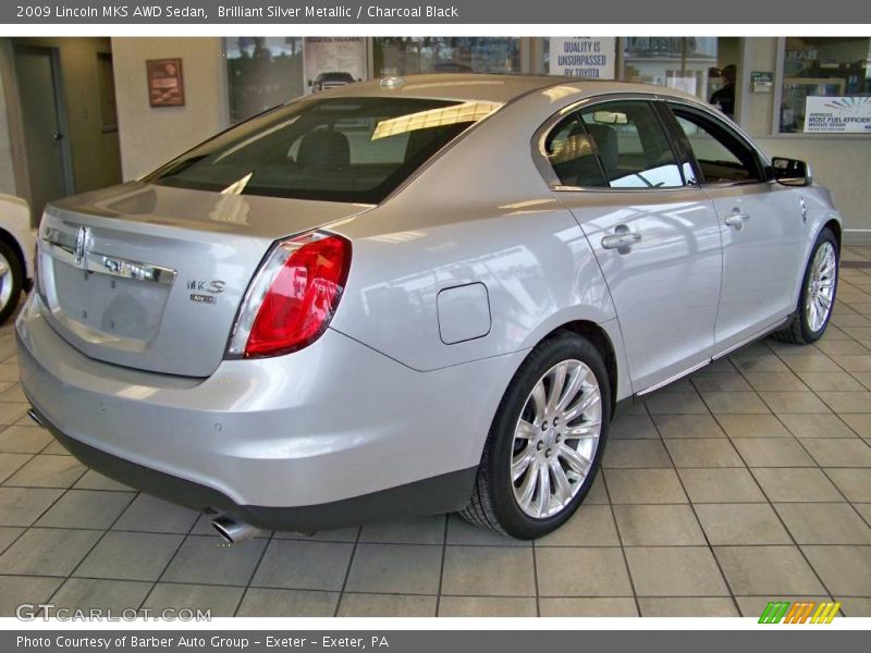 Brilliant Silver Metallic / Charcoal Black 2009 Lincoln MKS AWD Sedan