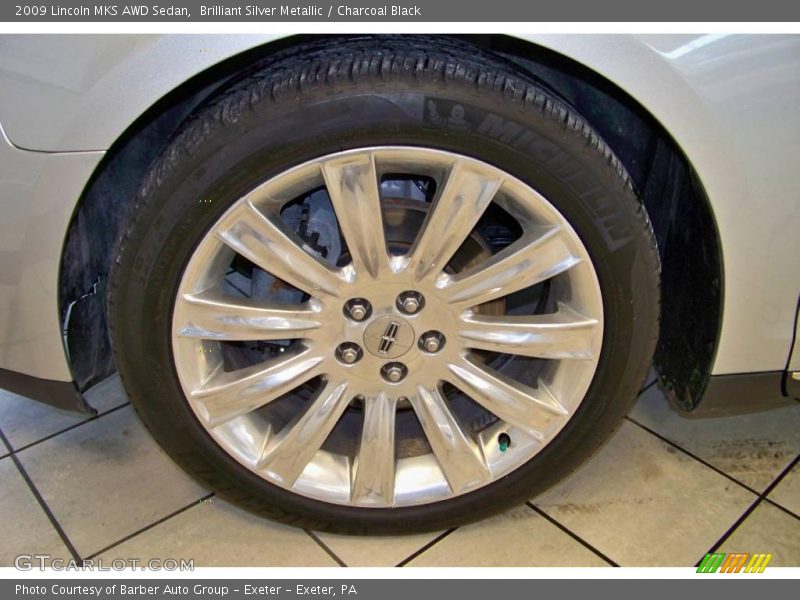 Brilliant Silver Metallic / Charcoal Black 2009 Lincoln MKS AWD Sedan