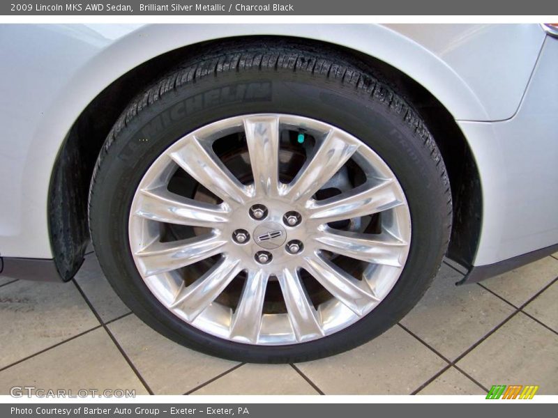 Brilliant Silver Metallic / Charcoal Black 2009 Lincoln MKS AWD Sedan