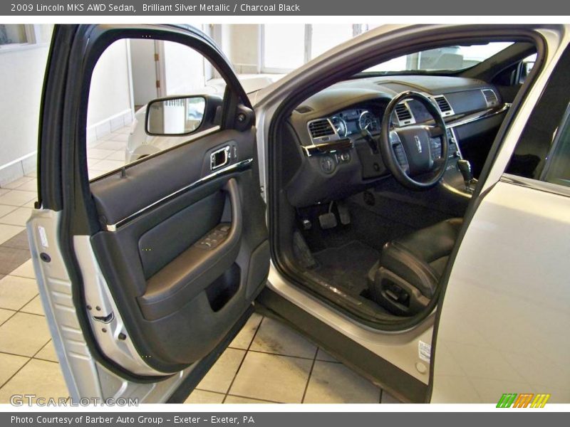 Brilliant Silver Metallic / Charcoal Black 2009 Lincoln MKS AWD Sedan