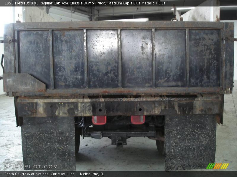 Medium Lapis Blue Metallic / Blue 1995 Ford F350 XL Regular Cab 4x4 Chassis Dump Truck
