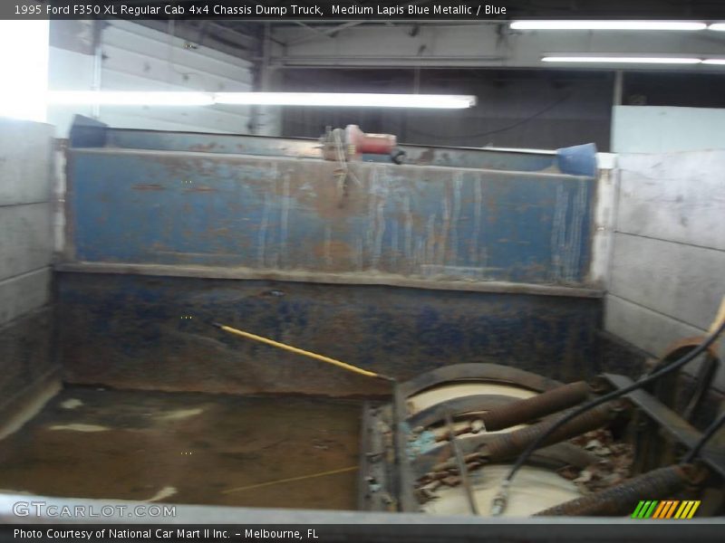 Medium Lapis Blue Metallic / Blue 1995 Ford F350 XL Regular Cab 4x4 Chassis Dump Truck