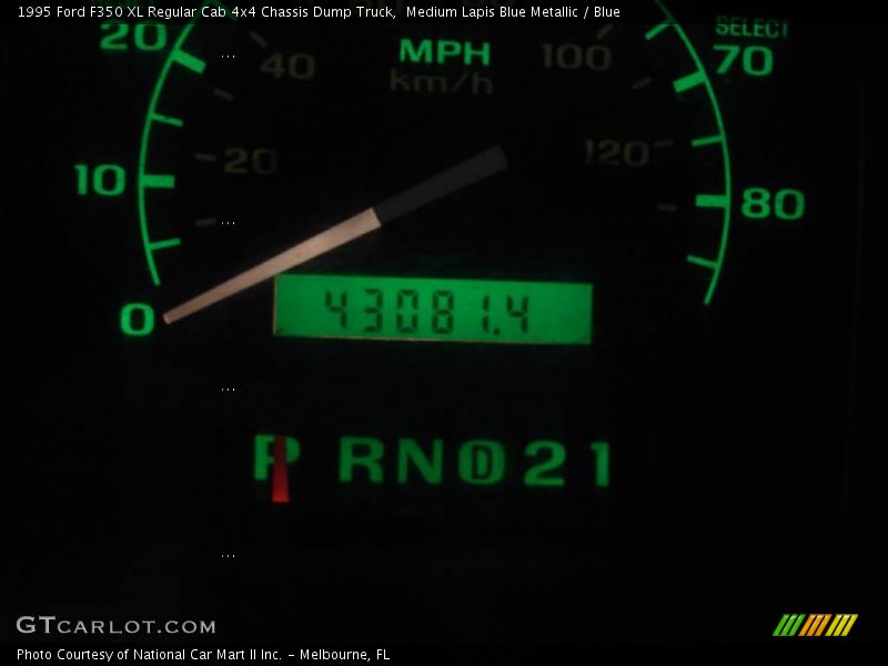 Medium Lapis Blue Metallic / Blue 1995 Ford F350 XL Regular Cab 4x4 Chassis Dump Truck