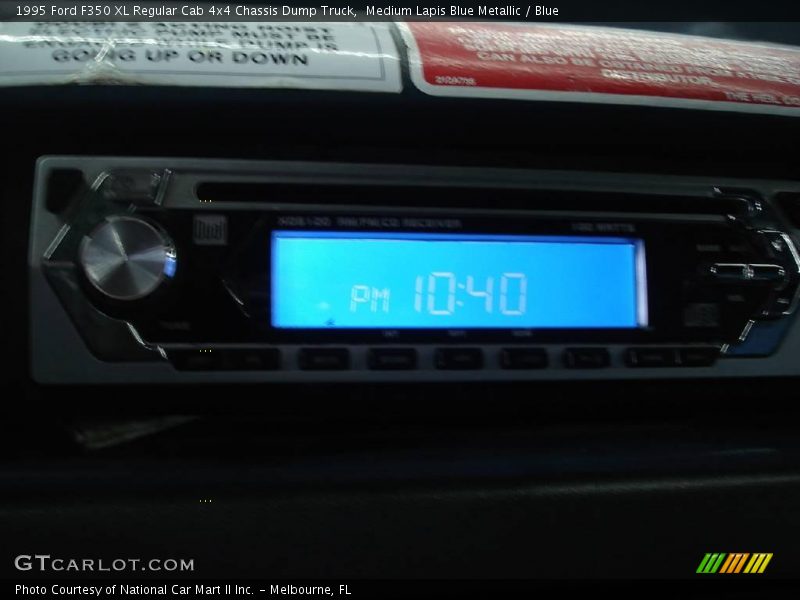 Medium Lapis Blue Metallic / Blue 1995 Ford F350 XL Regular Cab 4x4 Chassis Dump Truck