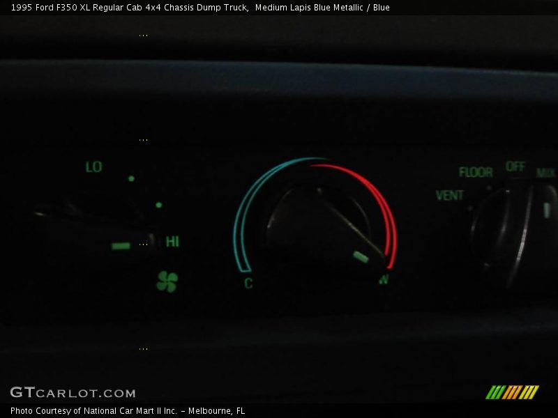 Medium Lapis Blue Metallic / Blue 1995 Ford F350 XL Regular Cab 4x4 Chassis Dump Truck