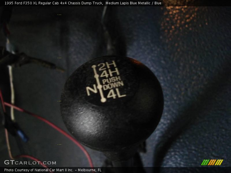 Medium Lapis Blue Metallic / Blue 1995 Ford F350 XL Regular Cab 4x4 Chassis Dump Truck