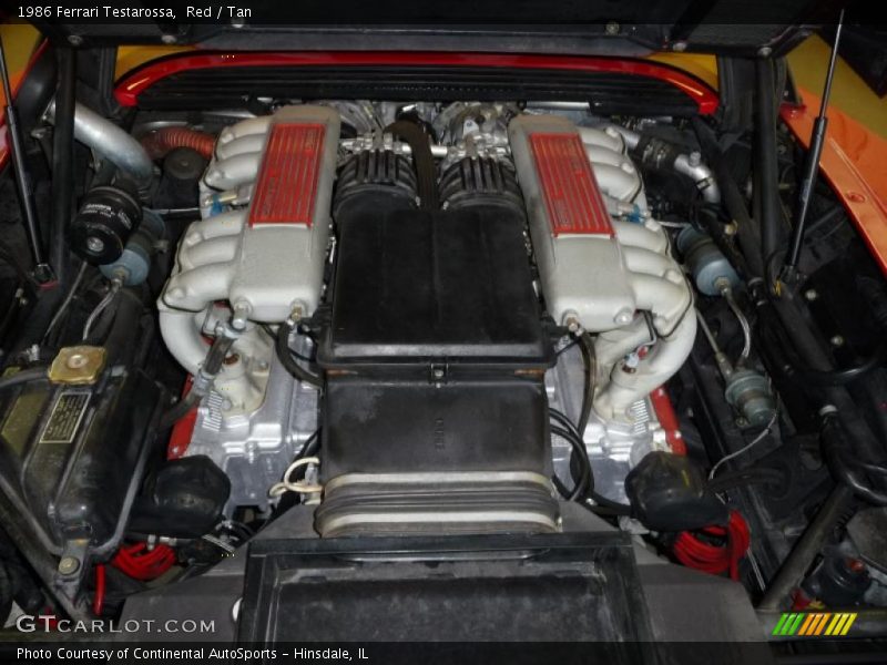  1986 Testarossa  Engine - 4.9 Liter DOHC 48-Valve Flat 12 Cylinder