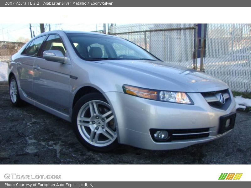 Alabaster Silver Metallic / Ebony/Silver 2007 Acura TL 3.2
