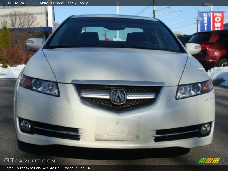 White Diamond Pearl / Ebony 2007 Acura TL 3.2