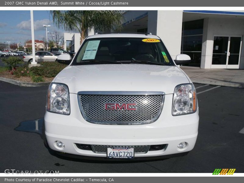 Summit White / Cocoa/Light Cashmere 2007 GMC Yukon Denali AWD