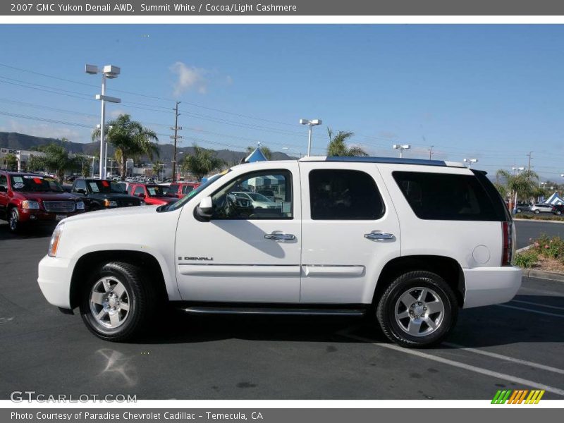 Summit White / Cocoa/Light Cashmere 2007 GMC Yukon Denali AWD