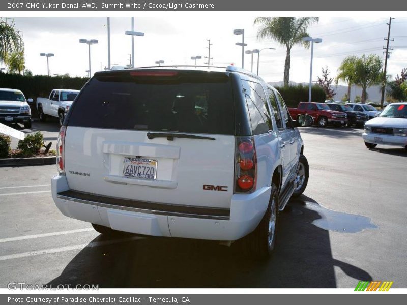 Summit White / Cocoa/Light Cashmere 2007 GMC Yukon Denali AWD