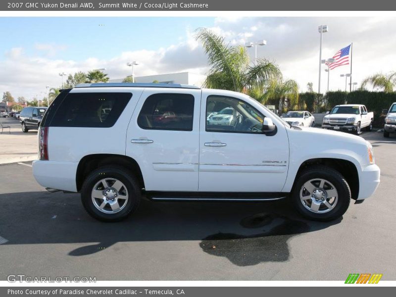 Summit White / Cocoa/Light Cashmere 2007 GMC Yukon Denali AWD
