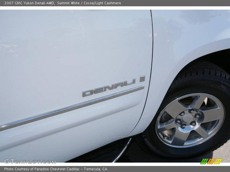 Summit White / Cocoa/Light Cashmere 2007 GMC Yukon Denali AWD